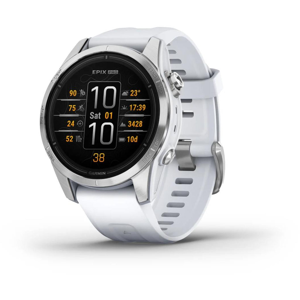 Garmin Epix Pro (Gen 2) Standard Edition 42mm Silver With Whitestone B ...