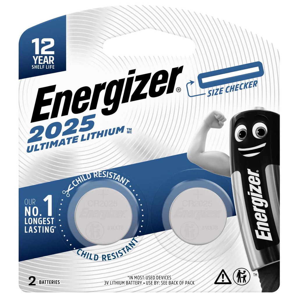 Energizer Ultimate Lithium CR2025 Coin Battery (2 Pack) - JB Hi-Fi NZ