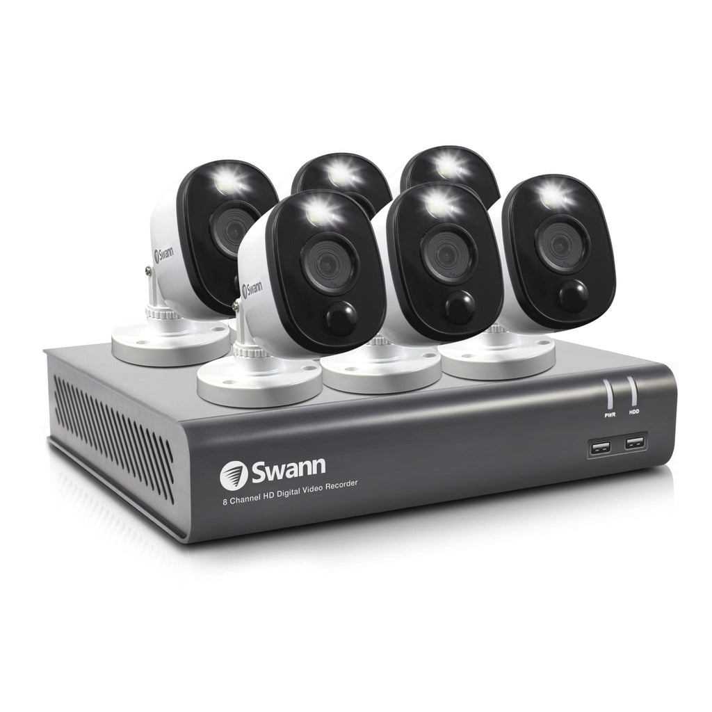 Swann 6 Camera 8 Channel 1080p Full HD DVR Spotlight Security System