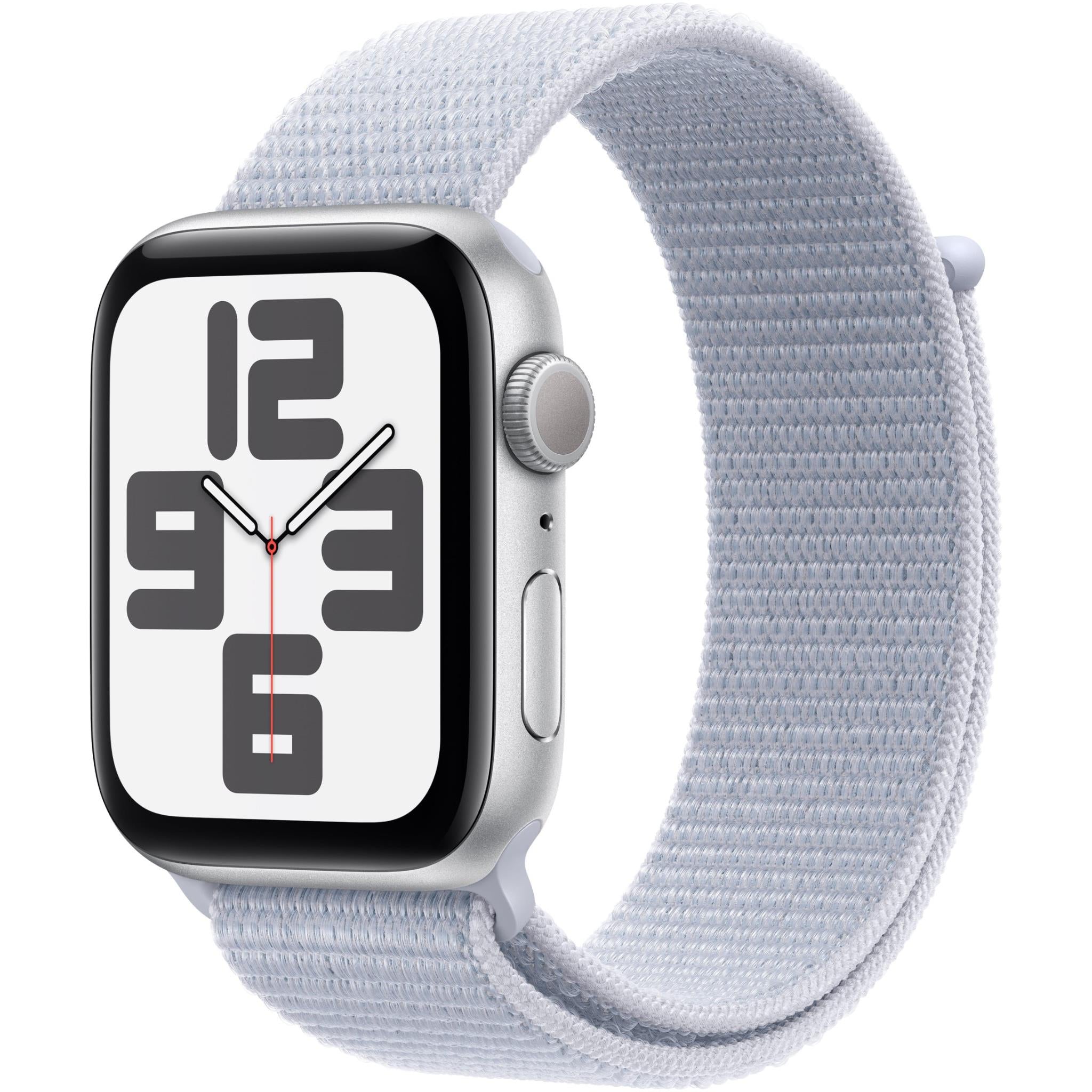 Apple Watch SE 44mm Silver Aluminium Case GPS Sport Loop (Blue Cloud)[2024]  - JB Hi-Fi NZ