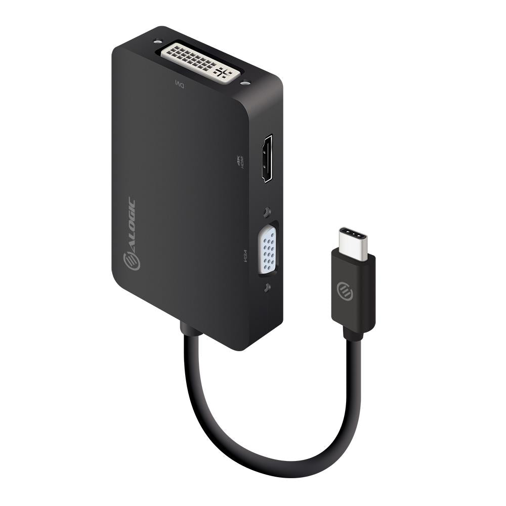 ALOGIC Premium Series 3-in-1 USB-C to HDMI DVI VGA Adapter - JB Hi-Fi NZ