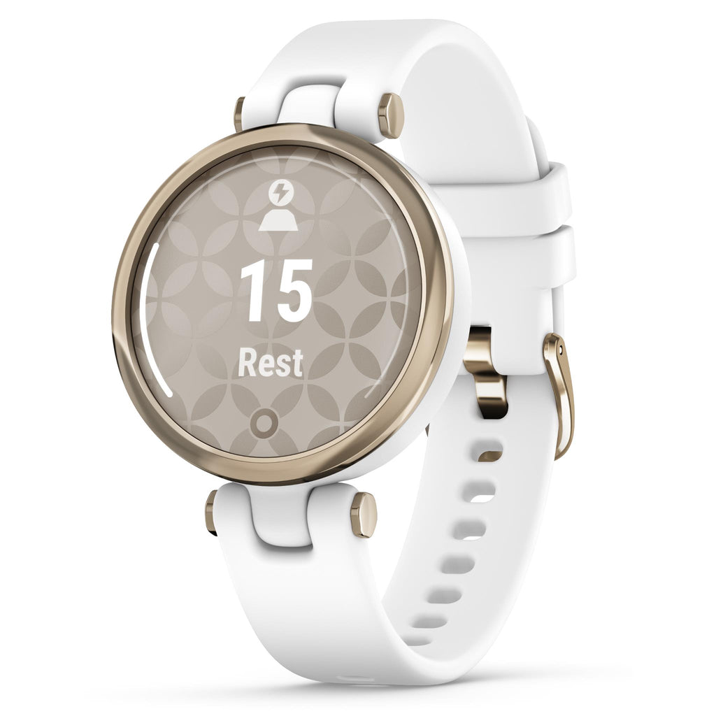 Garmin Lily Sport Smart Watch (Cream Gold/White) - JB Hi-Fi NZ