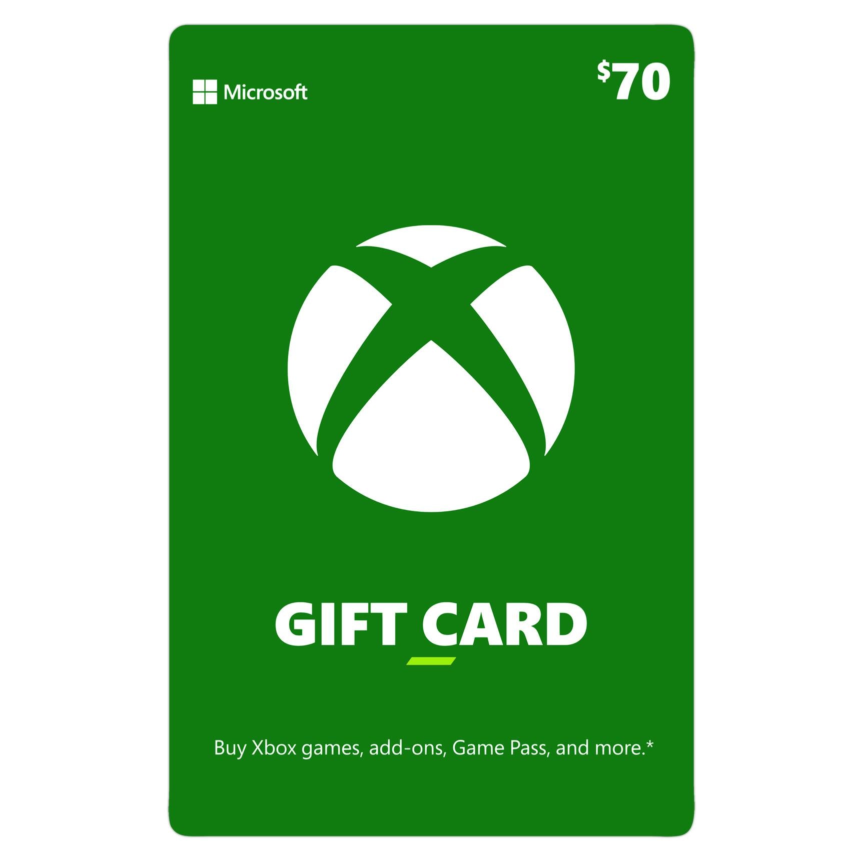 70 xbox store gift card